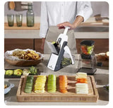 Slicer- Slicer for Vegetables, Meal Prep with Thickness, Size Adjustment