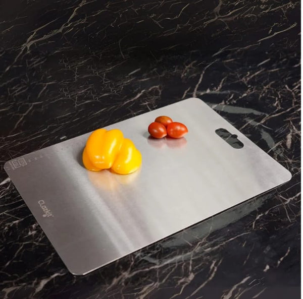 Premium Stainless Steel Cutting Board – Anti-Bacterial, Double-Sided Chopping Board for Kitchen